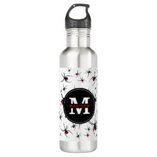 Bouteille D'eau Motif Red & Black Spider Monogrammé