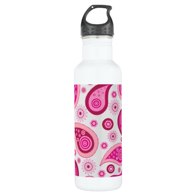 Bouteille D'eau Motif rose pâle (Devant)