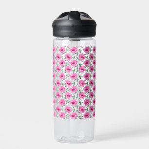Bouteille D'eau Motif Roses Rouges Florales-55501