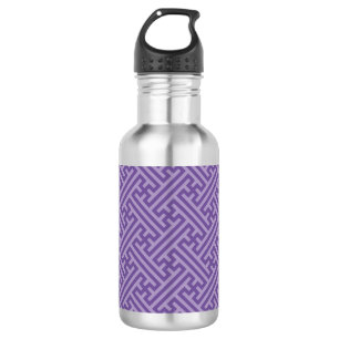Bouteille D'eau Motif Sayagata, Japonais, Violet et Rose