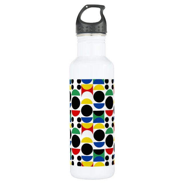 Bouteille D'eau Motif scandinave du Bauhaus du milieu du siècle (Devant)