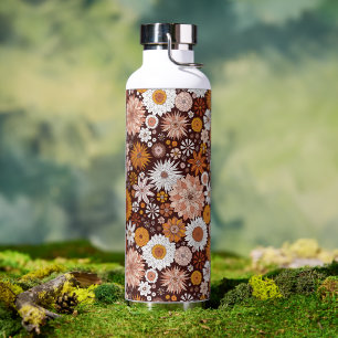 Bouteille D'eau Motif super Retro Flower Garden