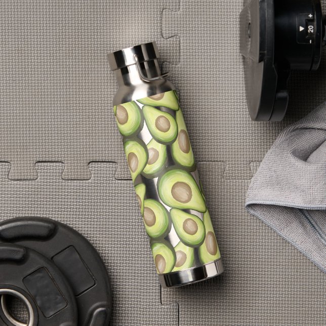 Bouteille D'eau Motif Vegan Avocado frais et gourmand (Couvercle)
