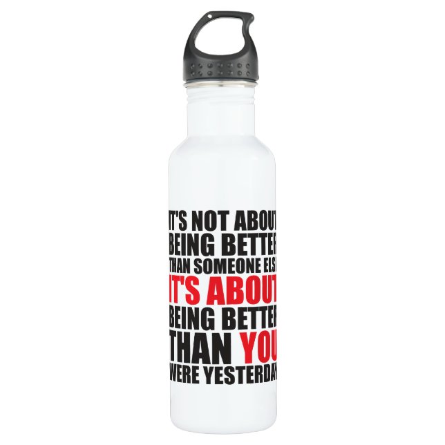 Bouteille D'eau Motivation de conditionnement physique et de muscu (Devant)
