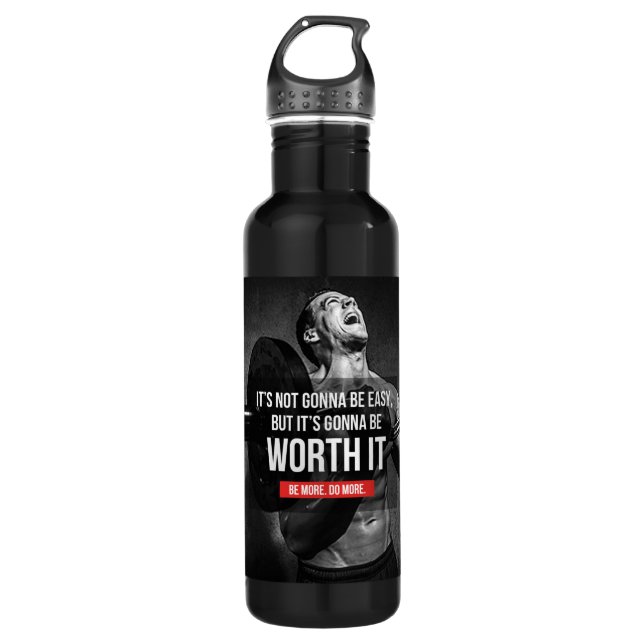 Bouteille D'eau Motivation de conditionnement physique et de muscu (Devant)