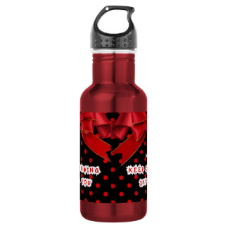 Bouteille D'eau Motivation Personnalisée à Points Rouges