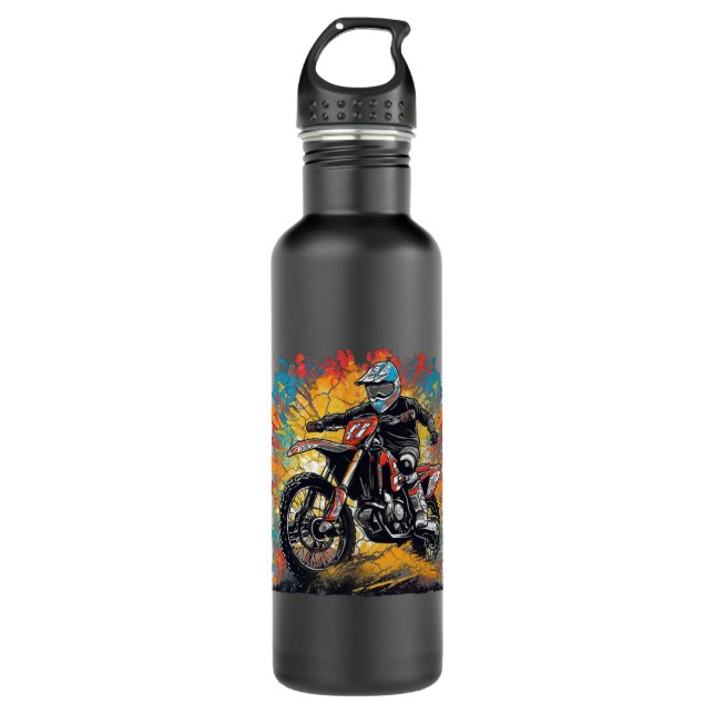 Bouteille D'eau Motocross Dirt Bike Motocross Dirtbike Enduro Jump (Devant)