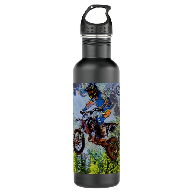 Bouteille D'eau Motocross Racer (Devant)