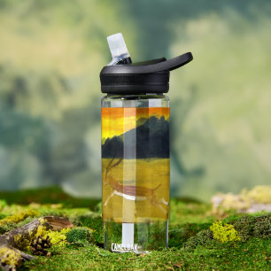 Bouteille D'eau Mountain Sunset Wildlife Art Personnalisé