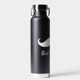 Bouteille D'eau Moustache noire et blanche