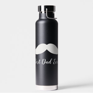 Bouteille D'eau Moustache noire et blanche