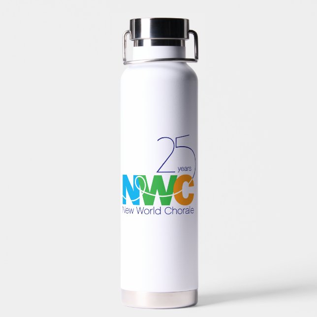 Bouteille D'eau Mug de chorale du nouveau monde du 25e anniversair (Arrière)