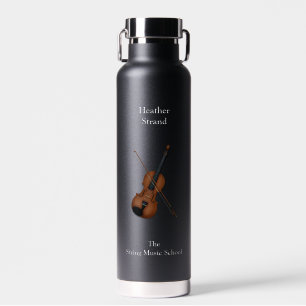 Bouteille D'eau Musique classique violon & bow Personnalisée Dark
