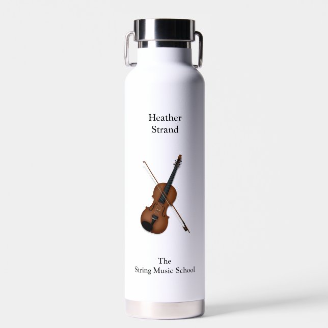 Bouteille D'eau Musique classique violon et bow Lumière personnali (Avant)