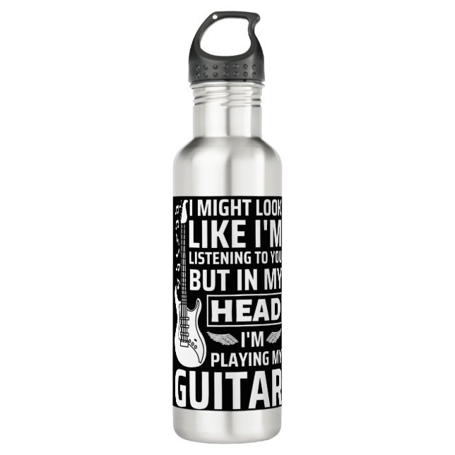 Bouteille D'eau Musique guitare (Devant)