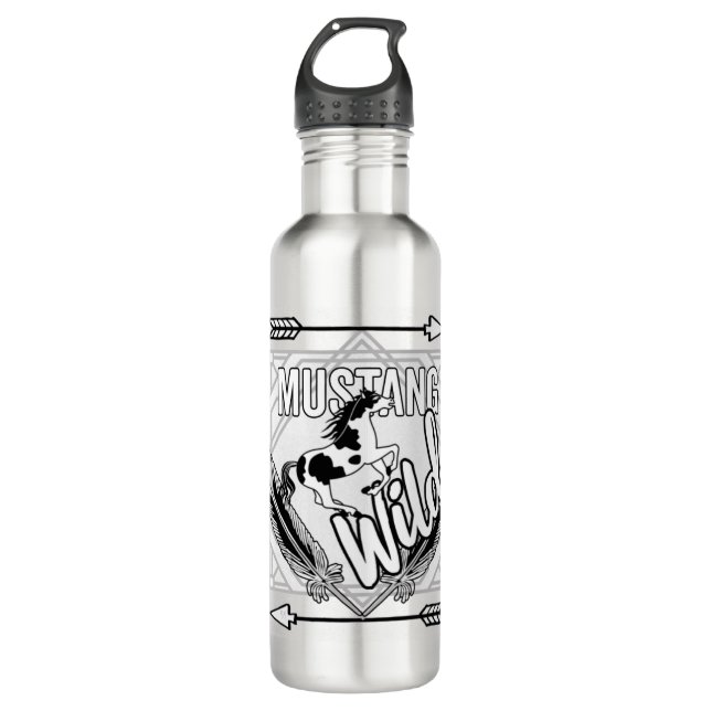 Bouteille D'eau MustangBouteille d'eau sauvage à couler Pinto (Devant)