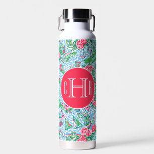 Bouteille D'eau Nantucket Preppy Palm Beach Imprimer Monogramme