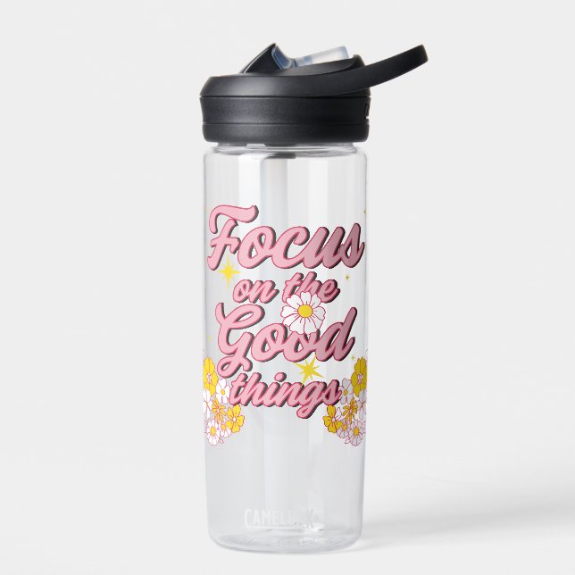 Bouteille D'eau Nature Soul Slogan | Focus sur les bonnes choses (Gauche)