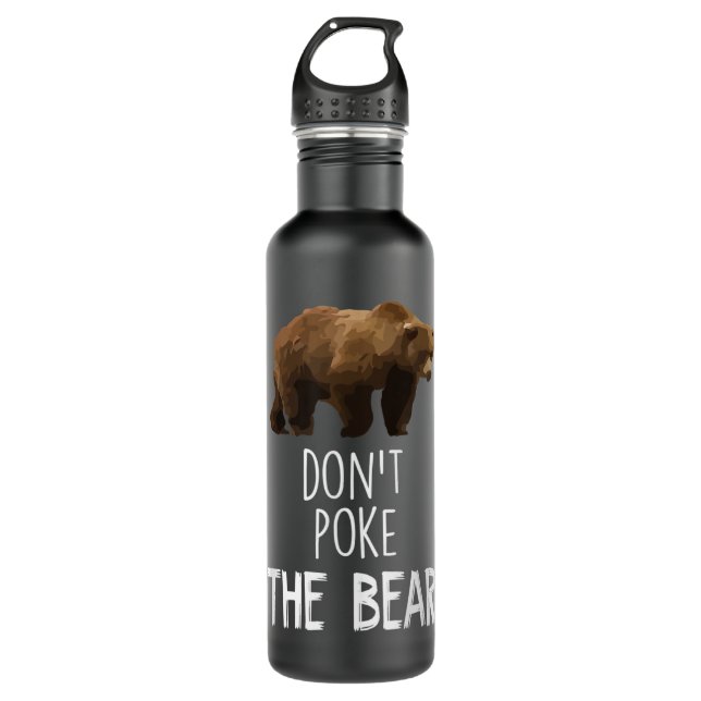 Bouteille D'eau Ne pique pas l'ours drôle ours (Devant)