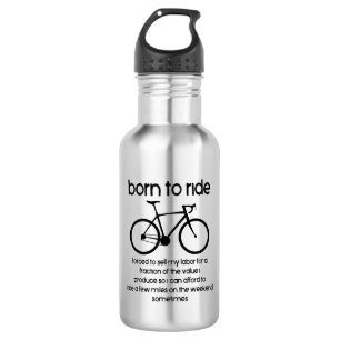 Bouteille D'eau Né Pour Faire Un Vélo Obligé De Travailler