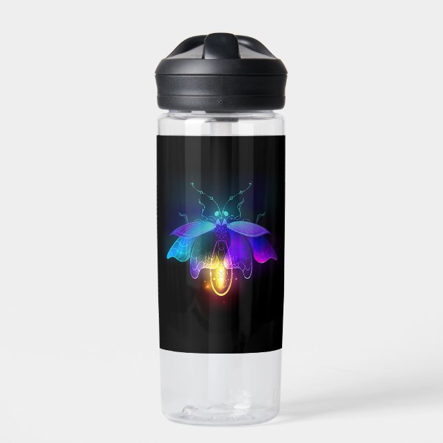 Bouteille D'eau Neon Firefly sur noir (Extérieur)