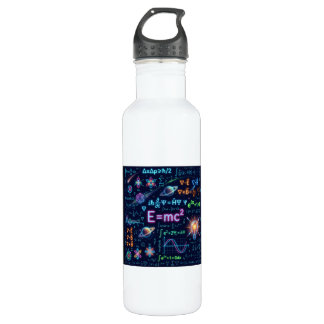 Bouteille D'eau Neon Science Equations Water Bottle | Physics Math