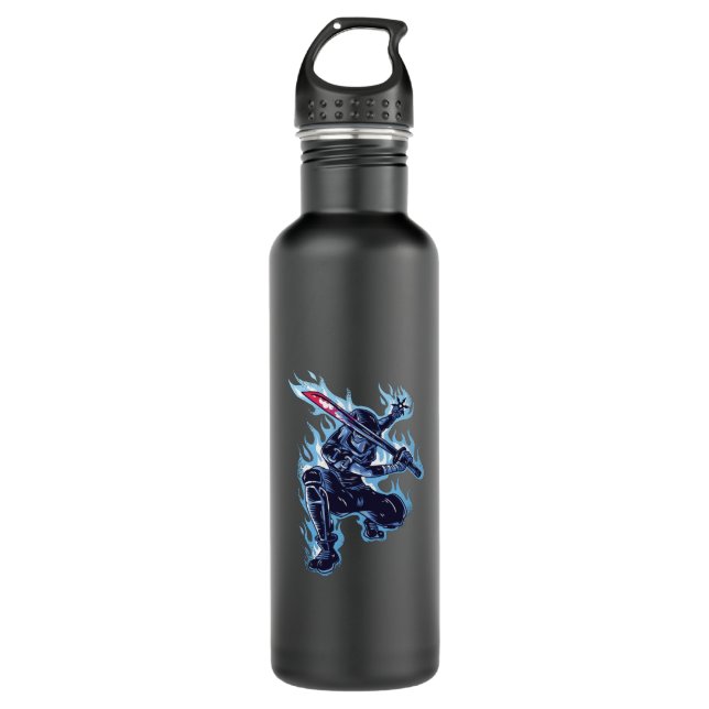 Bouteille D'eau Ninja bleu (Devant)