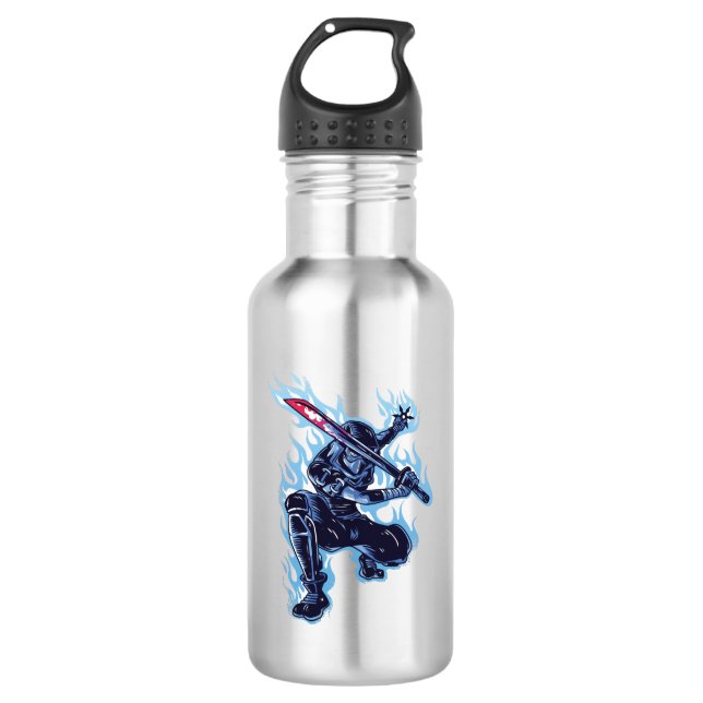Bouteille D'eau Ninja bleu (Devant)