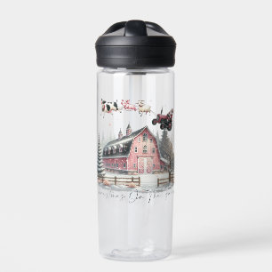 Bouteille D'eau Noël à la ferme, Joyeux Noël