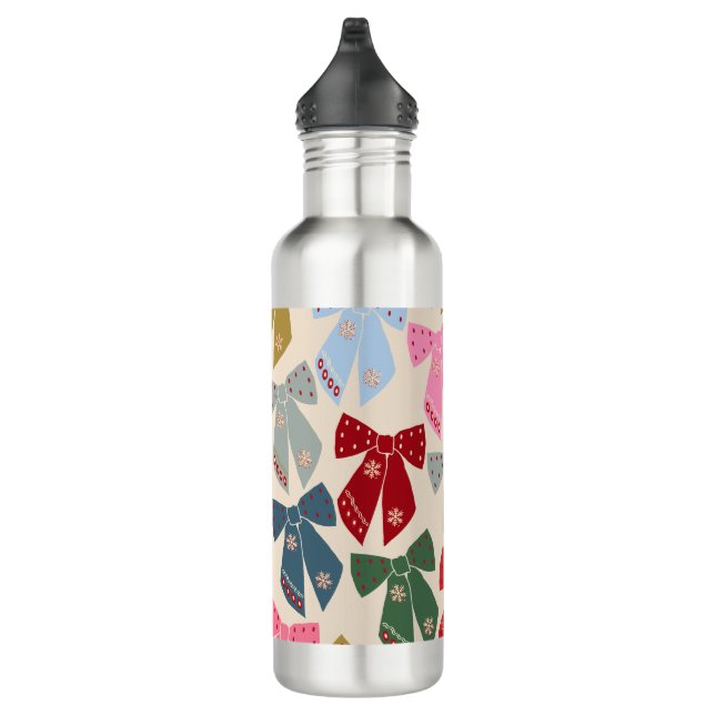 Bouteille D'eau Noël Bows Coquette (Droite)