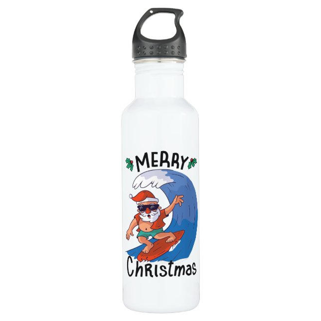 Bouteille D'eau Noël en juillet (Devant)