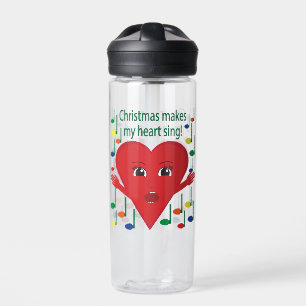 Bouteille D'eau "Noël fait chanter mon coeur" Chanter Coeur