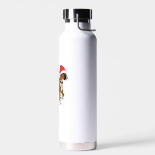 Bouteille D'eau Noël Lumières Boxer Amoureux des chiens Funny Cade