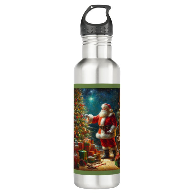 Bouteille D'eau Noël Père Noël 1 (Devant)