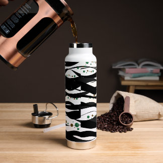 Bouteille D'eau Noir et Blanc Contemporain