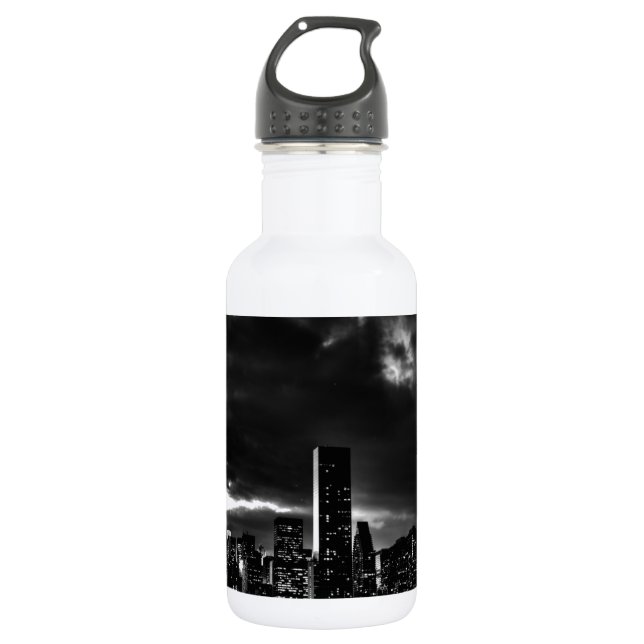 Bouteille D'eau Noir et blanc New York City (Devant)