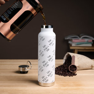 Bouteille D'eau Noir et blanc : personnalisé