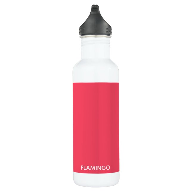 Bouteille D'eau Nom de couleur rose Flamant rose (Droite)
