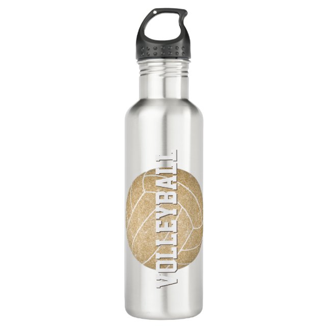 Bouteille D'eau nom de fille jersey numéro personnalisé de volley- (Devant)