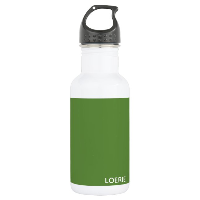 Bouteille D'eau Nom de la couleur verte Loerie (Devant)