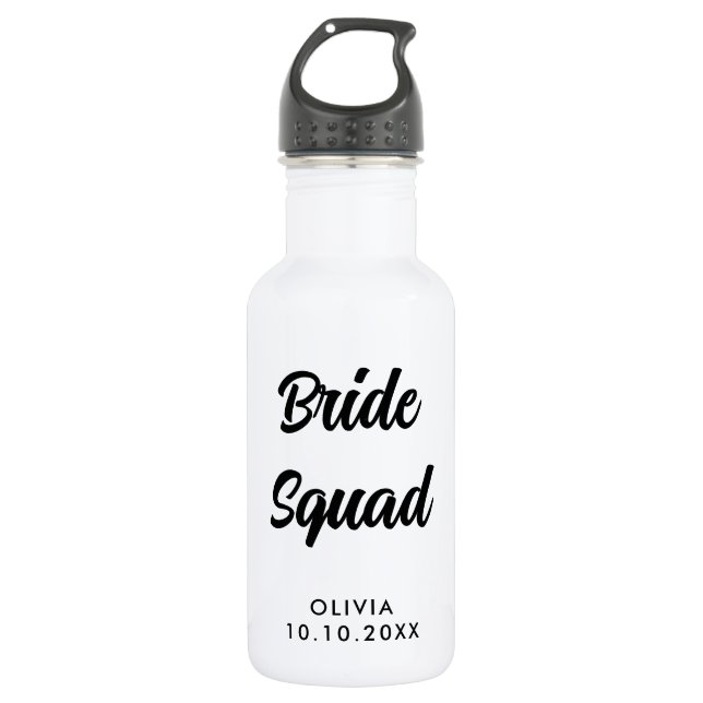 Bouteille D'eau Nom de la fête de mariage de la brigade de mariée (Devant)