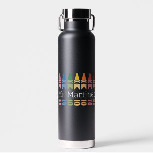 Bouteille D'eau Nom de l'enseignant Crayon personnalisé Cute Back 