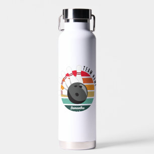 Bouteille D'eau Nom de l'équipe et du joueur des corbeilles Retro