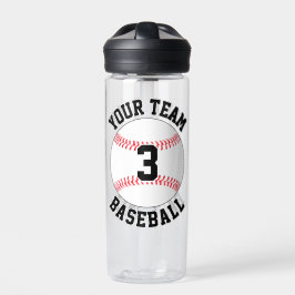 Bouteille D'eau Nom de l'équipe personnalisée du joueur de basebal