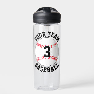 Bouteille D'eau Nom de l'équipe personnalisée du joueur de basebal