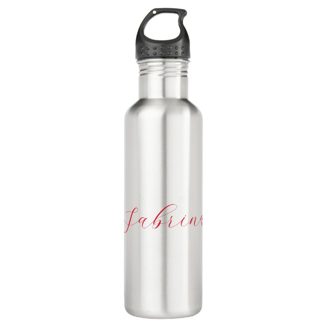 Bouteille D'eau Nom d'écriture professionnelle classique personnal (Devant)