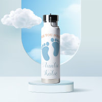Nom du bébé personnalisé Empreintes bleues