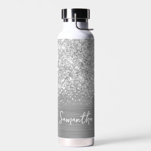 Bouteille D'eau Nom du glamour argenté