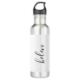 Bouteille D'eau Nom du script Cadeau personnalisé Noir personnalis