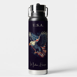 Bouteille D'eau Nom personnalisé Aigle américaine